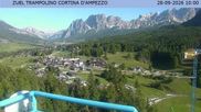 Archived webcam image showing Cortina d'Ampezzo: View from ski jump area on 28 Sep 2026 at 10:17