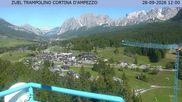Archived webcam image showing Cortina d'Ampezzo: View from ski jump area on 28 Sep 2026 at 12:17