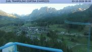 Archived webcam image showing Cortina d'Ampezzo: View from ski jump area on 3 Oct 2026 at 08:53