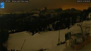 Archived webcam image showing Cortina d'Ampezzo: World Cup slope from Rifugio Duca d'Aosta on 18 Mar 2026 at 04:23