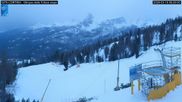 Archived webcam image showing Cortina d'Ampezzo: World Cup slope from Rifugio Duca d'Aosta on 18 Mar 2026 at 06:23