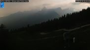 Archived webcam image showing Cortina d'Ampezzo: World Cup slope from Rifugio Duca d'Aosta on 26 Jun 2026 at 00:31