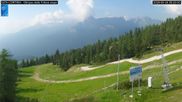 Archived webcam image showing Cortina d'Ampezzo: World Cup slope from Rifugio Duca d'Aosta on 26 Jun 2026 at 08:31