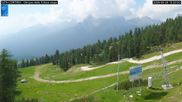 Archived webcam image showing Cortina d'Ampezzo: World Cup slope from Rifugio Duca d'Aosta on 26 Jun 2026 at 10:31