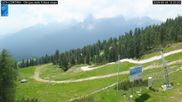 Archived webcam image showing Cortina d'Ampezzo: World Cup slope from Rifugio Duca d'Aosta on 26 Jun 2026 at 12:31