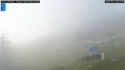 Archived webcam image showing Cortina d'Ampezzo: World Cup slope from Rifugio Duca d'Aosta on 23 Aug 2026 at 08:56
