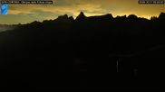 Archived webcam image showing Cortina d'Ampezzo: World Cup slope from Rifugio Duca d'Aosta on 17 Oct 2026 at 00:26