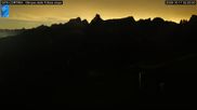 Archived webcam image showing Cortina d'Ampezzo: World Cup slope from Rifugio Duca d'Aosta on 17 Oct 2026 at 02:26