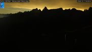 Archived webcam image showing Cortina d'Ampezzo: World Cup slope from Rifugio Duca d'Aosta on 17 Oct 2026 at 04:26