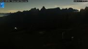 Archived webcam image showing Cortina d'Ampezzo: World Cup slope from Rifugio Duca d'Aosta on 17 Oct 2026 at 20:26