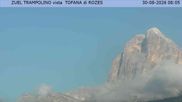 Archived webcam image showing Tofana di Rozes on 30 Aug 2026 at 08:56