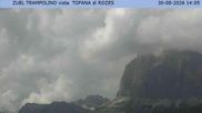 Archived webcam image showing Tofana di Rozes on 30 Aug 2026 at 14:12