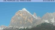 Archived webcam image showing Tofana di Rozes on 26 Oct 2026 at 08:06