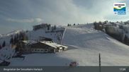 Archived webcam image showing Mountain view from the Kreuzkogel (1880m) on 24 Mar 2026 at 17:19