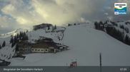 Archived webcam image showing Mountain view from the Kreuzkogel (1880m) on 8 Apr 2026 at 08:47