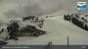 Archived webcam image showing Mountain view from the Kreuzkogel (1880m) on 13 Apr 2026 at 13:40