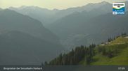 Archived webcam image showing Mountain view from the Kreuzkogel (1880m) on 14 Jul 2026 at 07:21