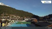 Archived webcam image showing Sport center Klosters on 9 Apr 2026 at 08:04