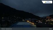 Archived webcam image showing Sport center Klosters on 10 Oct 2026 at 19:45