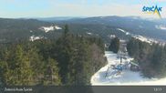 Archived webcam image showing Špicák Železná Ruda Ski Resort on 26 Feb 2026 at 13:18