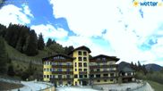 Archived webcam image showing Reiteralm: View Hotel Raunerhof on 18 May 2026 at 12:08