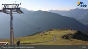 Archived webcam image showing See Ski Resort - Top station Familienglück on 19 Aug 2026 at 19:11