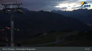 Archived webcam image showing See Ski Resort - Top station Familienglück on 19 Aug 2026 at 21:11