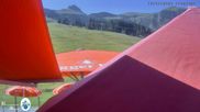 Archived webcam image showing Mellau - View from the mountain restaurant Simma on 13 Aug 2026 at 10:45