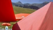 Archived webcam image showing Mellau - View from the mountain restaurant Simma on 13 Aug 2026 at 12:45