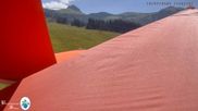 Archived webcam image showing Mellau - View from the mountain restaurant Simma on 13 Aug 2026 at 14:45