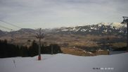 Archived webcam image showing Middle Station Hörnerbahn Bolsterlang on 26 Feb 2026 at 16:55
