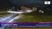 Archiviertes Webcam Bild: Faschina Pass, Talstation Stafelalpbahn am 28.05.2026 um 00:40 Uhr