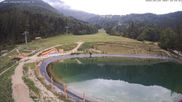 Archived webcam image showing Reservoir Schneeberg and Chair lift Schneeberg on 2 Aug 2026 at 08:43