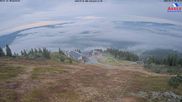 Archived webcam image showing Großer Arber mountain (east) on 15 May 2026 at 07:31