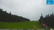 Archived webcam image showing Base station of t-bar lift in ski resort Jauerling on 10 Jun 2026 at 14:13