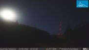 Archived webcam image showing Base station of t-bar lift in ski resort Jauerling on 25 Sep 2026 at 02:18