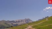 Archiviertes Webcam Bild: Skigebiet Golm: Blick von Bergstation Grüneck am 12.07.2026 um 14:02 Uhr