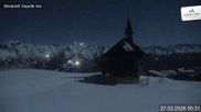 Archiviertes Webcam Bild: Schmittenhöhe: Kapelle am 27 Feb 2026 um 00:07 Uhr