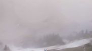 Archived webcam image showing Métabief - Top station chairlift Morond on 12 Apr 2026 at 07:56