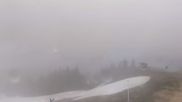Archived webcam image showing Métabief - Top station chairlift Morond on 12 Apr 2026 at 16:56