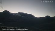 Archived webcam image showing Cervinia: Laghi Cime Bianche on 23 Sep 2026 at 07:04