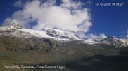 Archived webcam image showing Cervinia: Laghi Cime Bianche on 10 Oct 2026 at 14:21