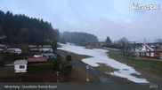 Archived webcam image showing Winterberg ski resort: chair lift "Rauher Busch" on 14 Apr 2026 at 07:37