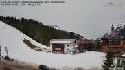 Archiviertes Webcam Bild: Lech am Arlberg: Ausblick Chalet Anna Maria zur Piste am 13.04.2026 um 10:08 Uhr