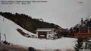 Archiviertes Webcam Bild: Lech am Arlberg: Ausblick Chalet Anna Maria zur Piste am 13.04.2026 um 14:06 Uhr
