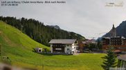 Archived webcam image showing Chalet Anna Maria in Lech on 7 Jul 2026 at 08:42