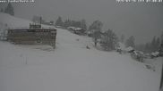 Archived webcam image showing Innerwengen: finish area of Lauberhornrace on 26 Mar 2026 at 07:37