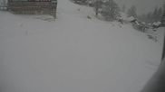 Archived webcam image showing Innerwengen: finish area of Lauberhornrace on 26 Mar 2026 at 10:37