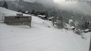Archived webcam image showing Innerwengen: finish area of Lauberhornrace on 26 Mar 2026 at 12:37