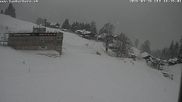Archived webcam image showing Innerwengen: finish area of Lauberhornrace on 26 Mar 2026 at 16:37